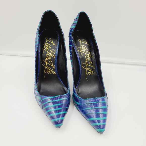 LUST FOR LIFE Shoes - Kash Pumps by LFL Lust For Life Size 7, Stiletto Shoes, Blue/Teal PRE-OWNED